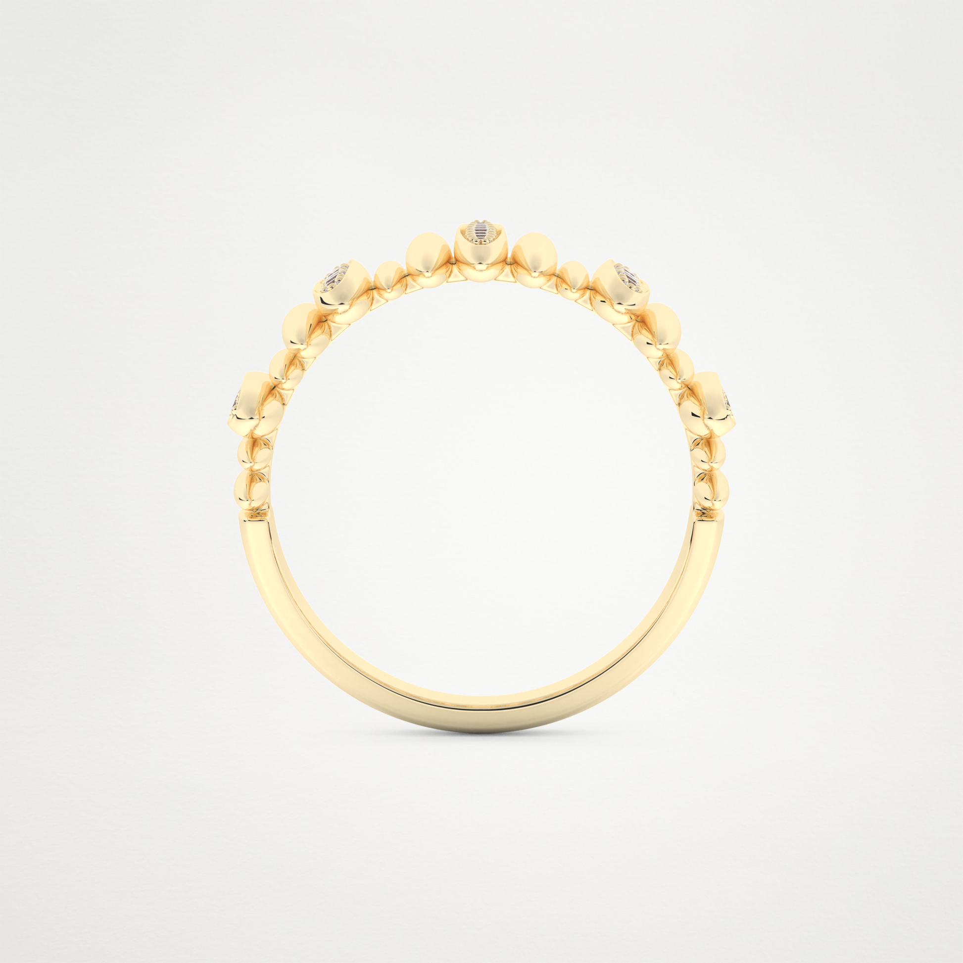 0.29 CT Round Moissanite Wedding Band  – Solid Gold Elegant and Timeless Design