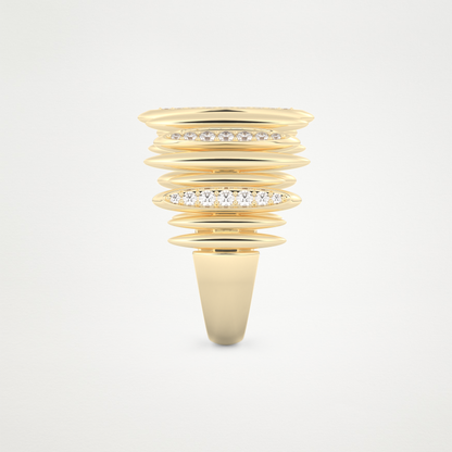 0.29 CT Round Moissanite Wedding Band  – Solid Gold Elegant and Timeless Design