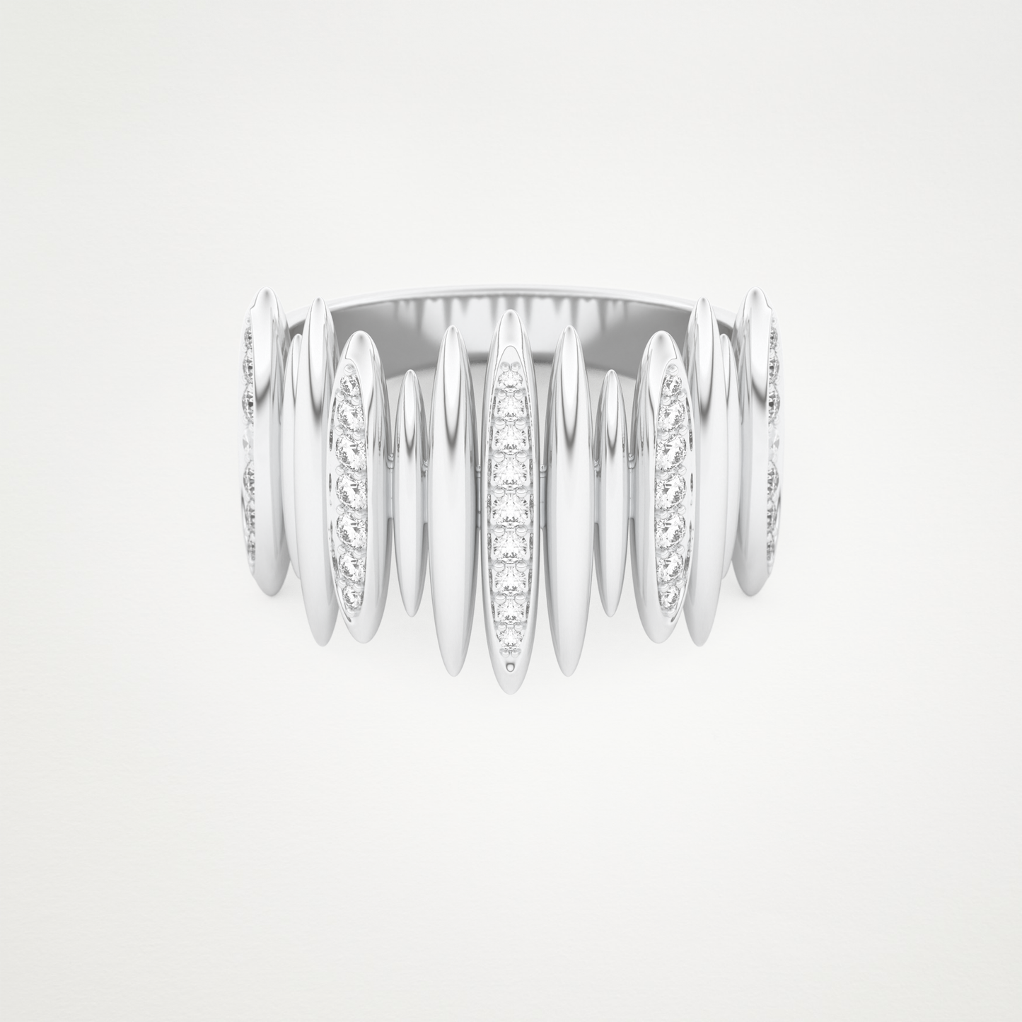0.29 CT Round Moissanite Wedding Band  – Solid Gold Elegant and Timeless Design
