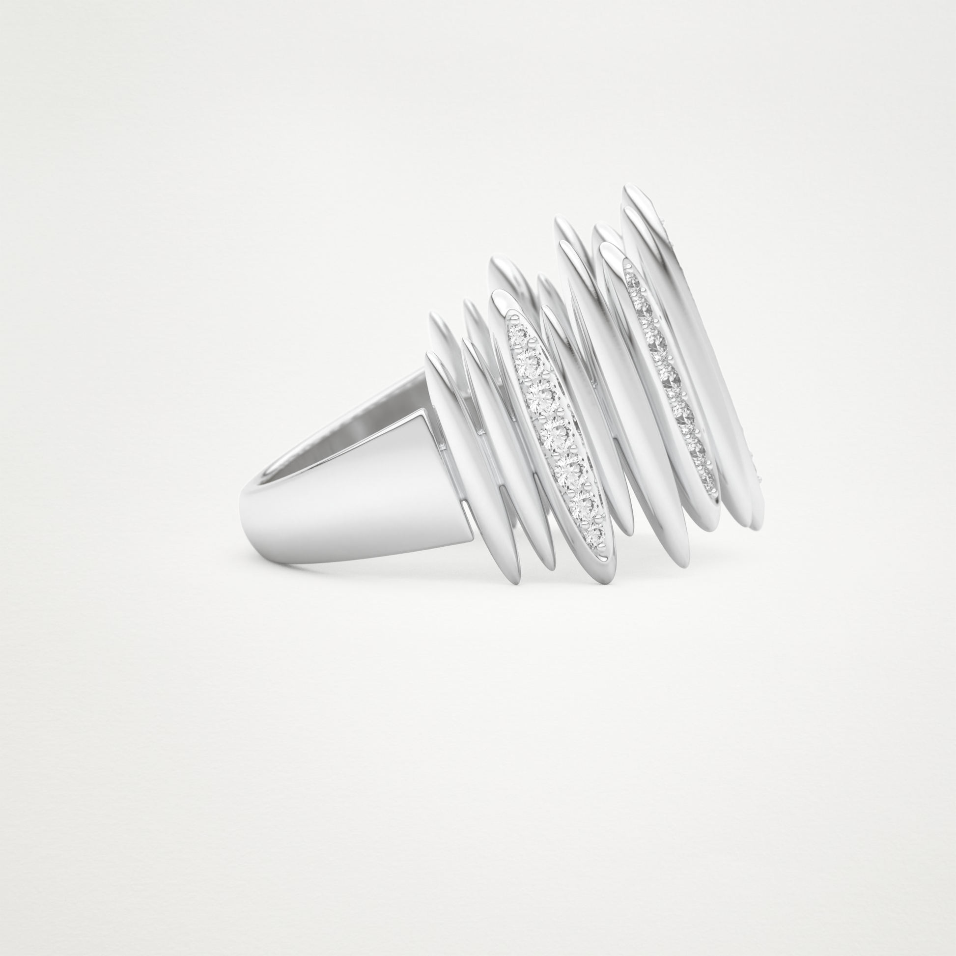 0.29 CT Round Moissanite Wedding Band  – Solid Gold Elegant and Timeless Design