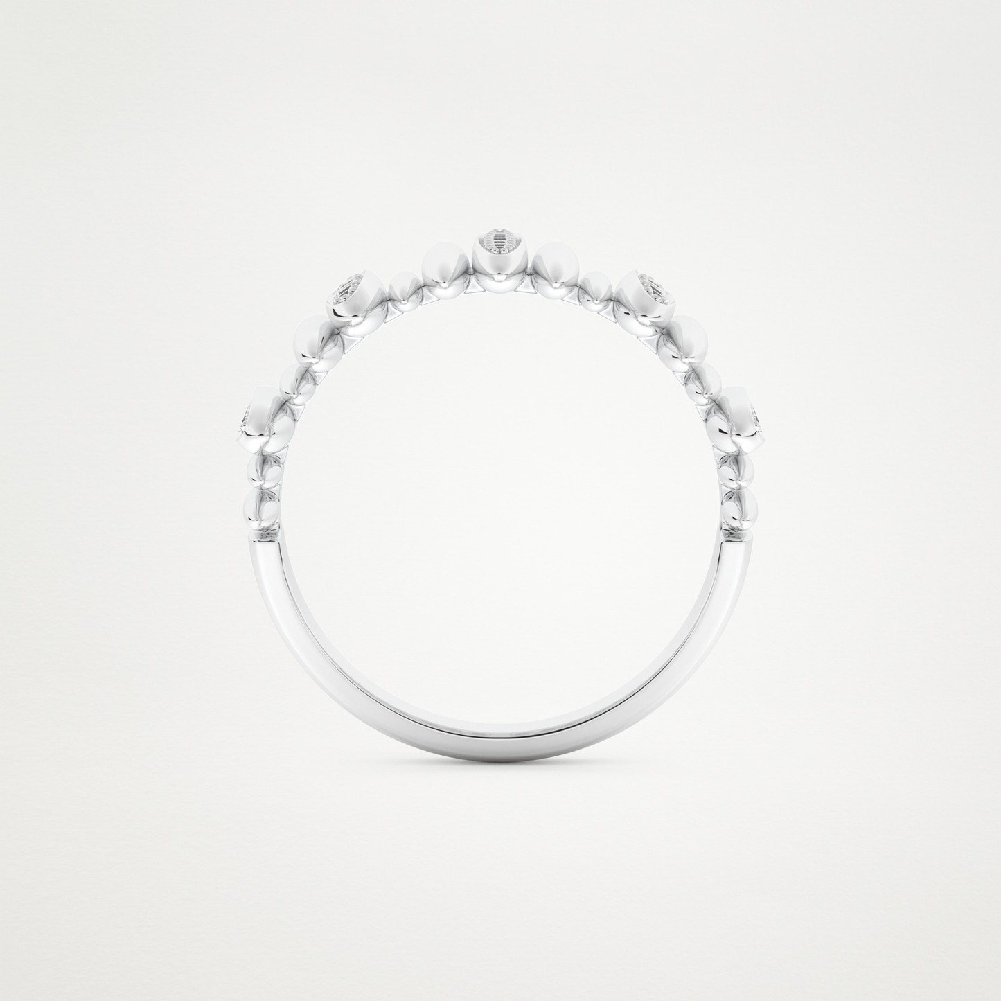 0.29 CT Round Moissanite Wedding Band  – Solid Gold Elegant and Timeless Design