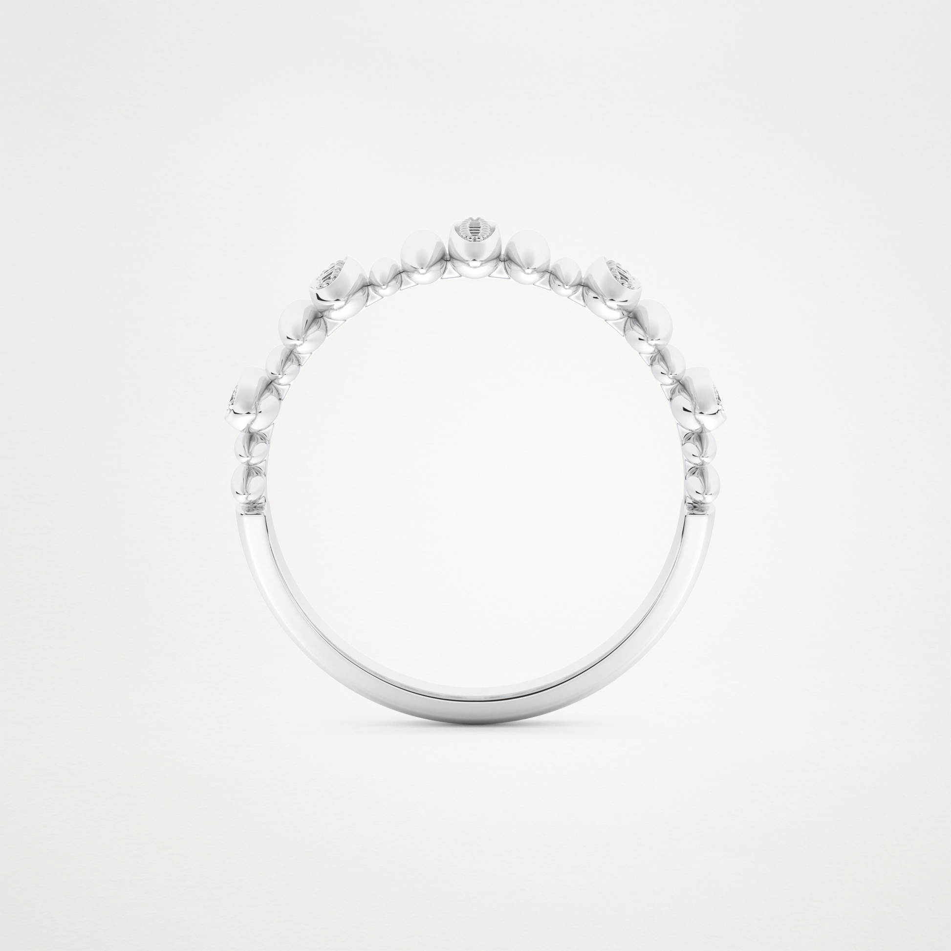 0.29 CT Round Moissanite Wedding Band  – Solid Gold Elegant and Timeless Design