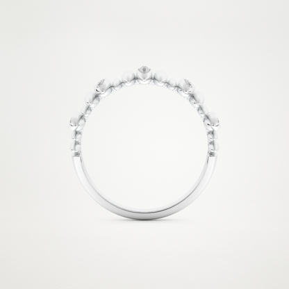 0.29 CT Round Moissanite Wedding Band  – Solid Gold Elegant and Timeless Design