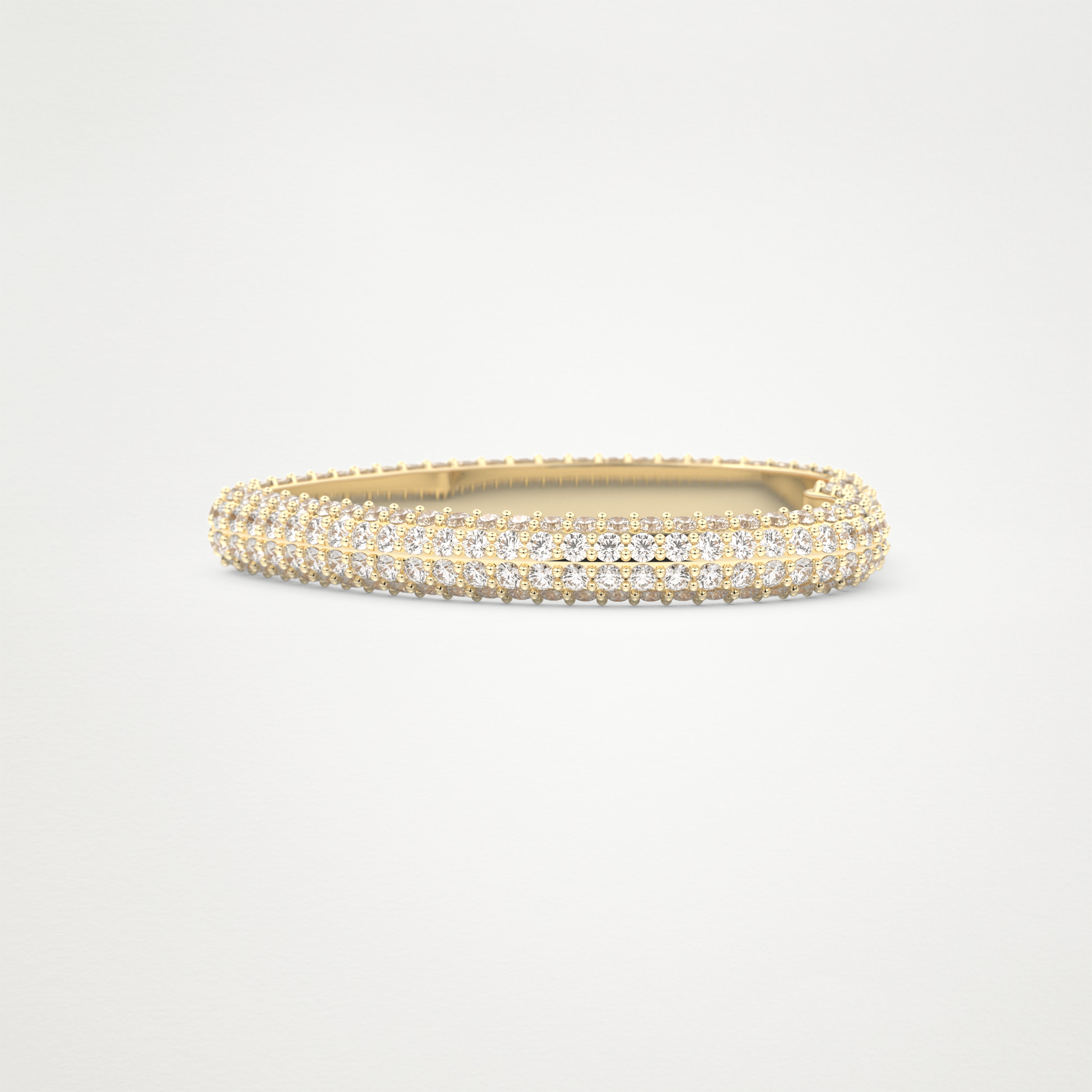 0.89 CT Round Moissanite Heart Shaped Full Eternity Wedding Band  – Solid Gold Elegant and Timeless Design