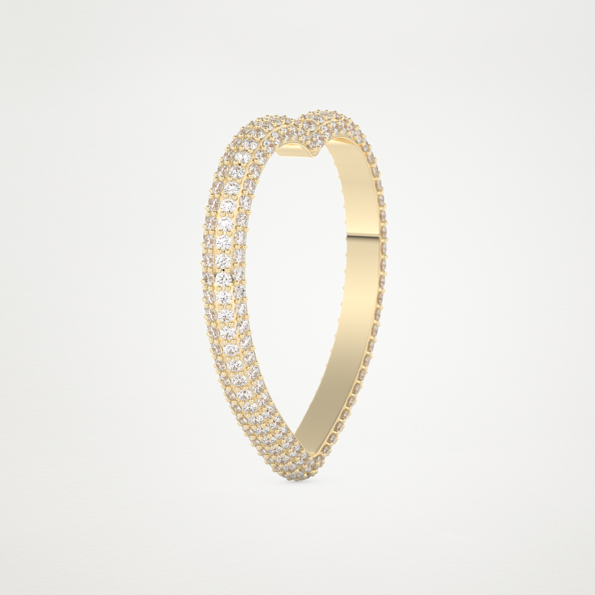 0.89 CT Round Moissanite Heart Shaped Full Eternity Wedding Band  – Solid Gold Elegant and Timeless Design