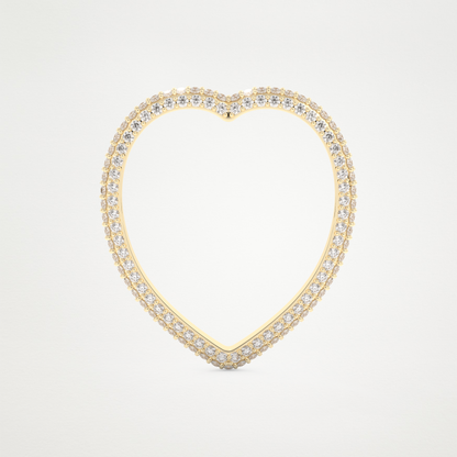 0.89 CT Round Moissanite Heart Shaped Full Eternity Wedding Band  – Solid Gold Elegant and Timeless Design