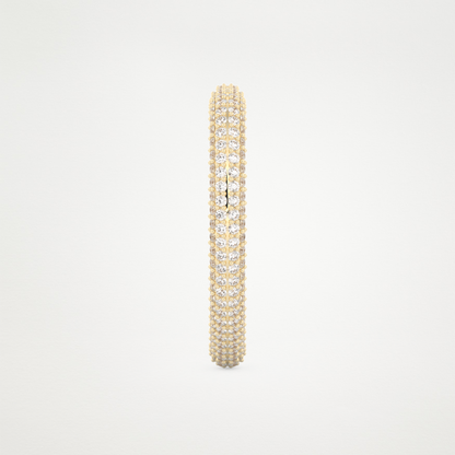 0.89 CT Round Moissanite Heart Shaped Full Eternity Wedding Band  – Solid Gold Elegant and Timeless Design