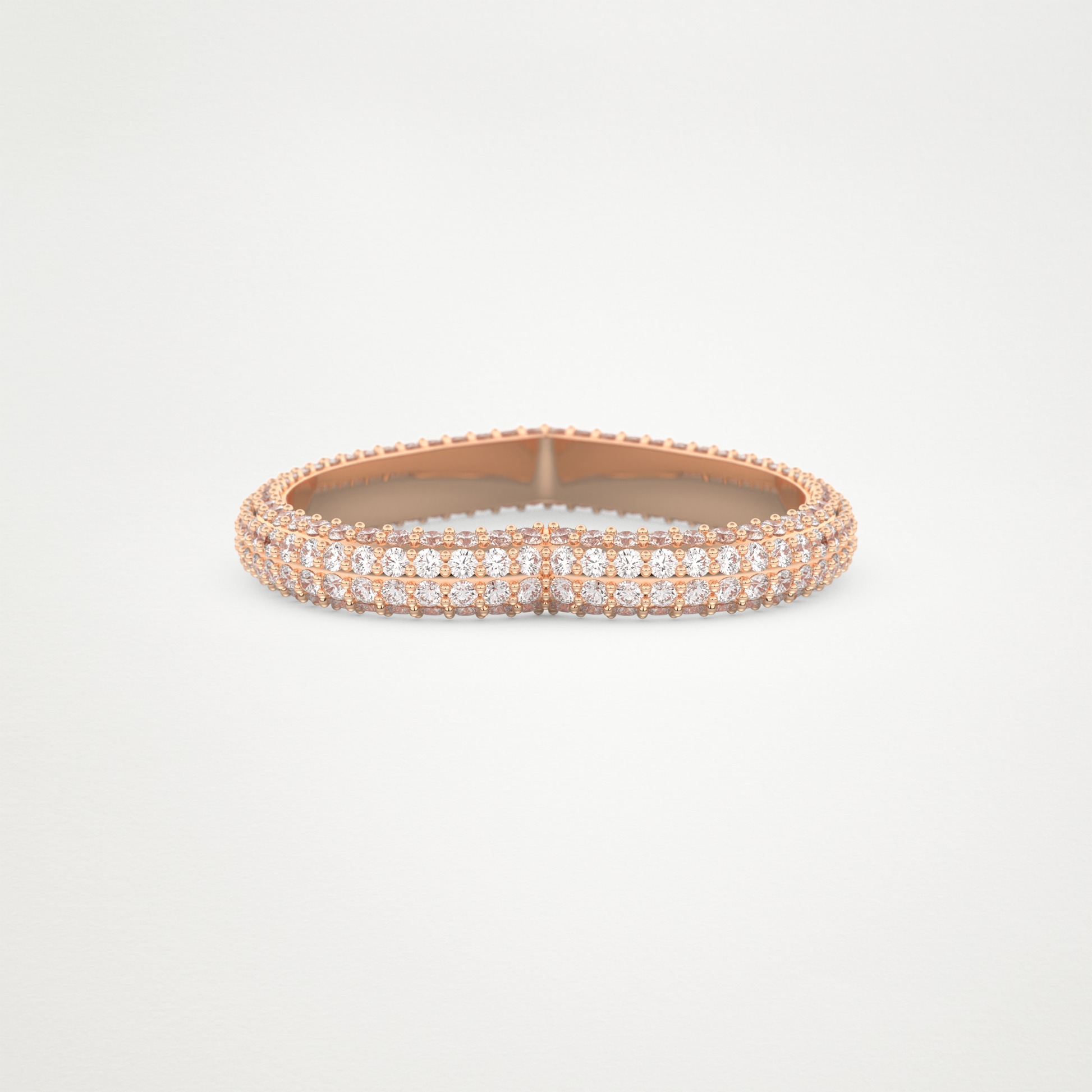 0.89 CT Round Moissanite Heart Shaped Full Eternity Wedding Band  – Solid Gold Elegant and Timeless Design