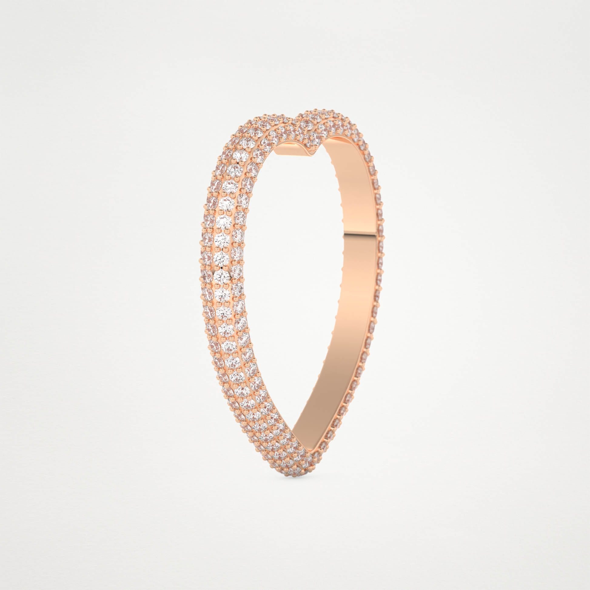 0.89 CT Round Moissanite Heart Shaped Full Eternity Wedding Band  – Solid Gold Elegant and Timeless Design