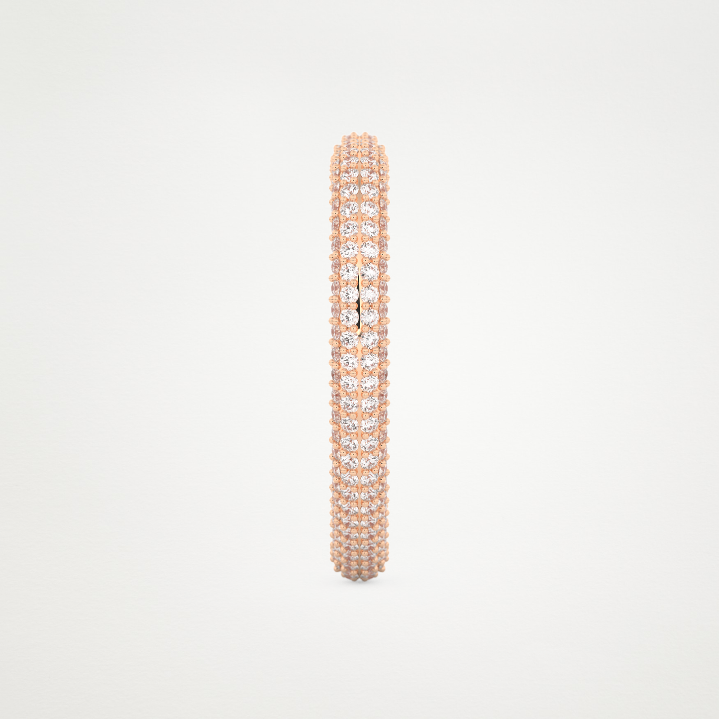 0.89 CT Round Moissanite Heart Shaped Full Eternity Wedding Band  – Solid Gold Elegant and Timeless Design