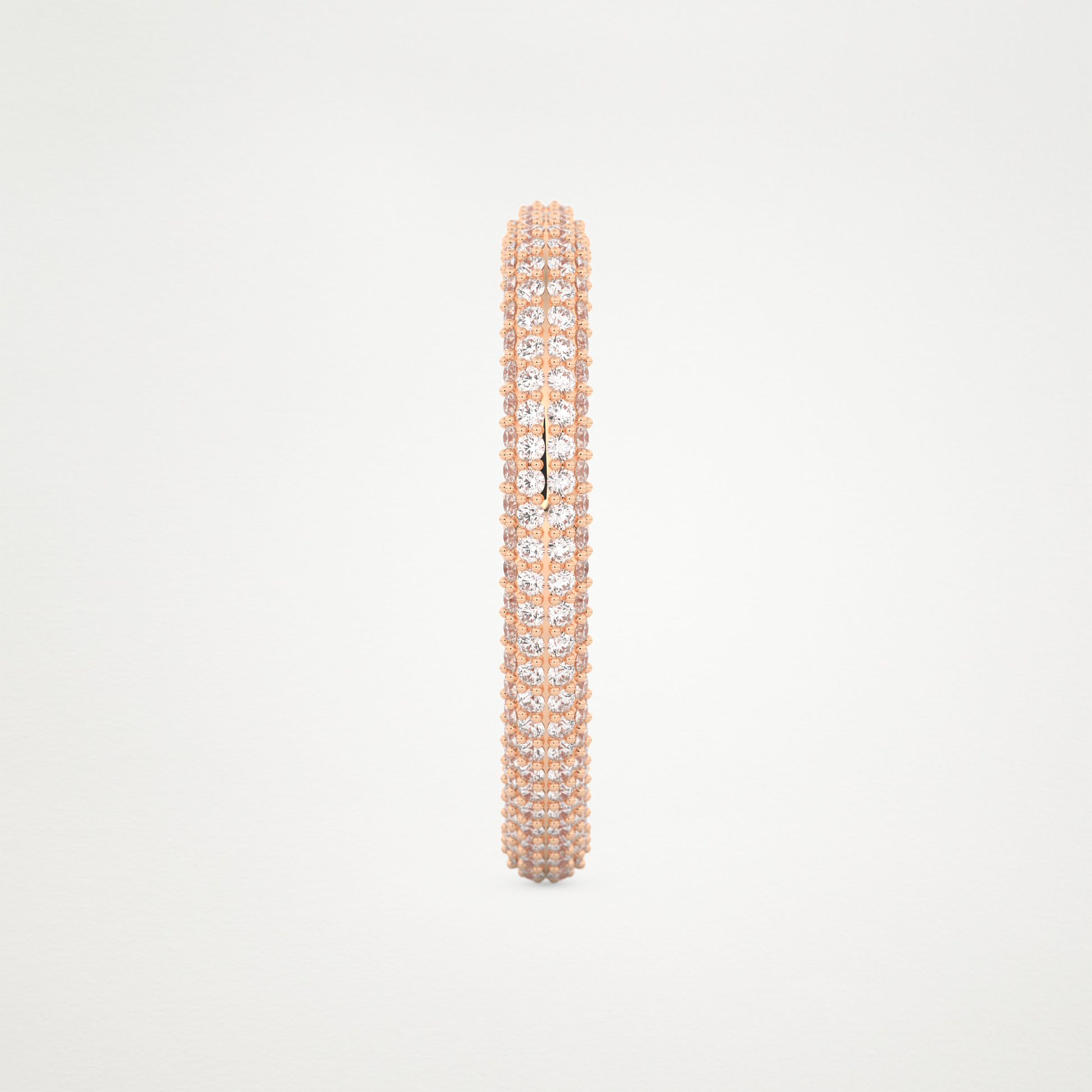 0.89 CT Round Moissanite Heart Shaped Full Eternity Wedding Band  – Solid Gold Elegant and Timeless Design