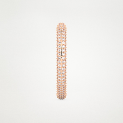 0.89 CT Round Moissanite Heart Shaped Full Eternity Wedding Band  – Solid Gold Elegant and Timeless Design