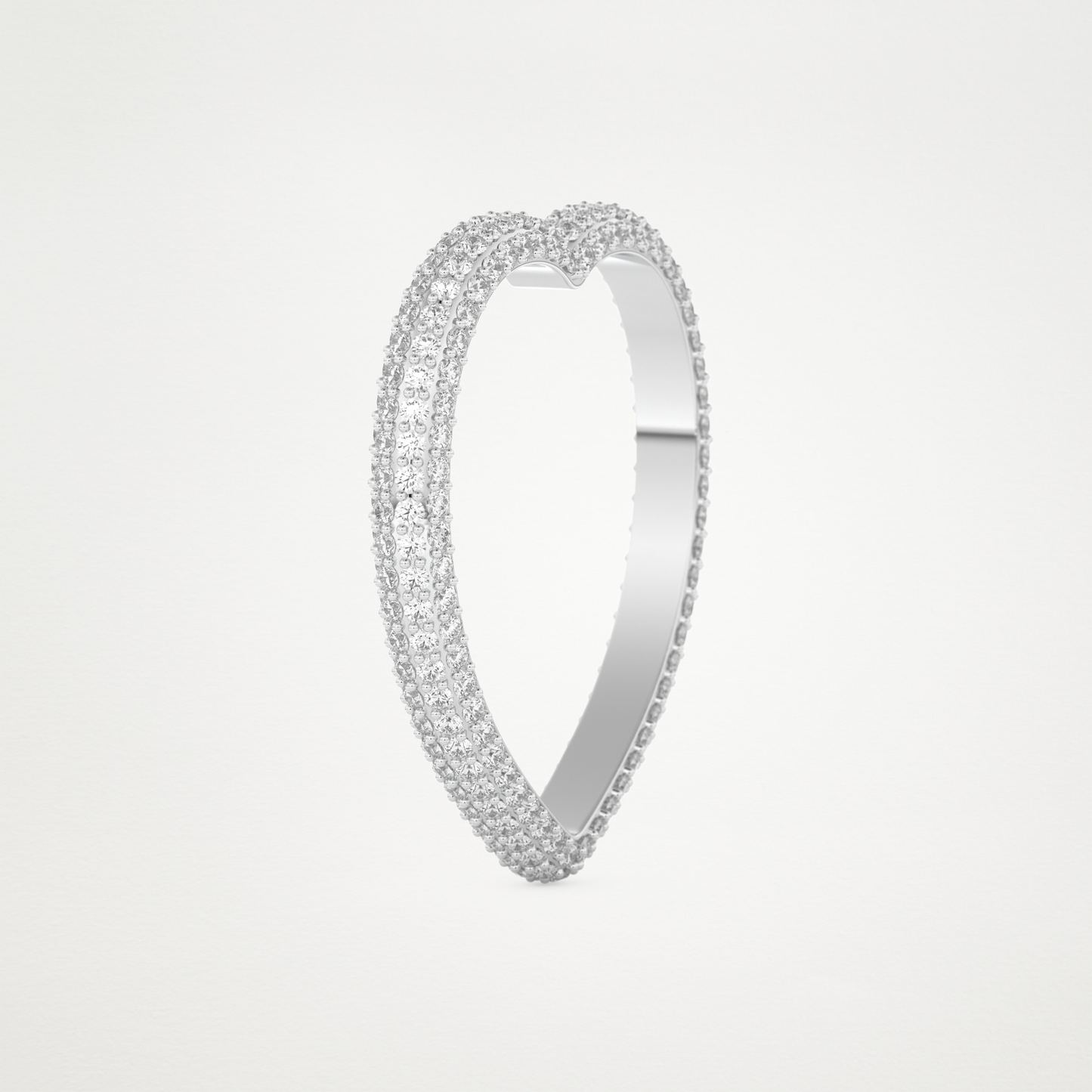 0.89 CT Round Moissanite Heart Shaped Full Eternity Wedding Band  – Solid Gold Elegant and Timeless Design