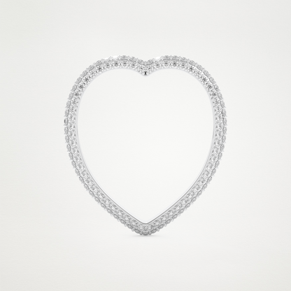 0.89 CT Round Moissanite Heart Shaped Full Eternity Wedding Band  – Solid Gold Elegant and Timeless Design