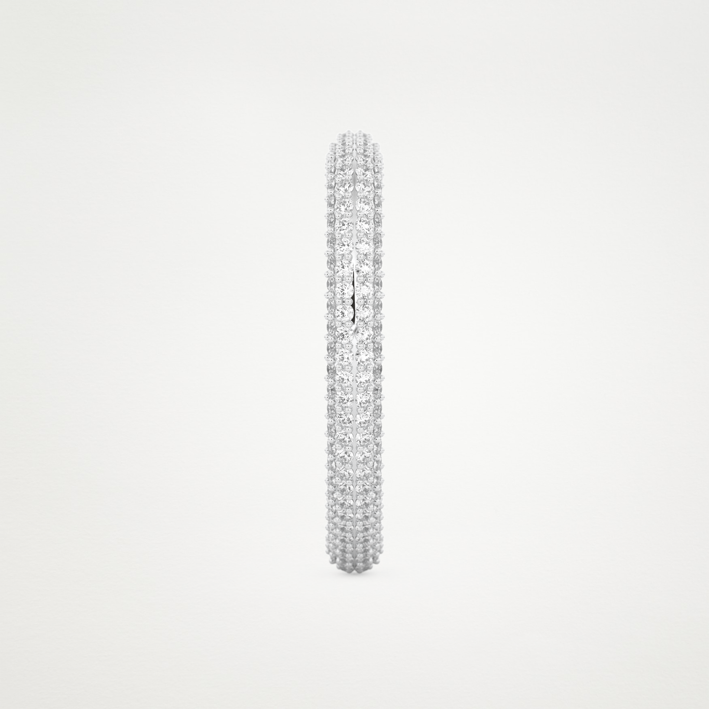 0.89 CT Round Moissanite Heart Shaped Full Eternity Wedding Band  – Solid Gold Elegant and Timeless Design
