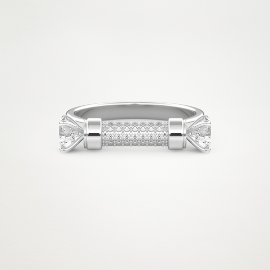 1.07 CT Round Moissanite Wedding Band  – Solid Gold Elegant and Timeless Design