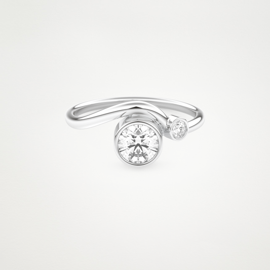0.79 CT Round Moissanite Wedding Band  – Solid Gold Elegant and Timeless Design