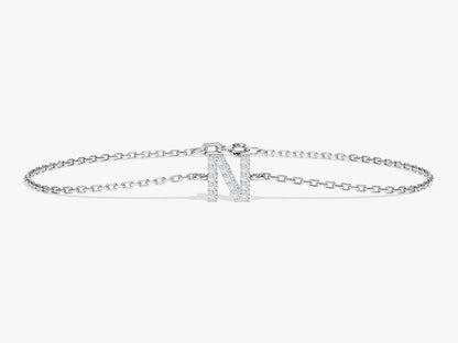 0.08 TCW Initial's Moissanite Bracelet