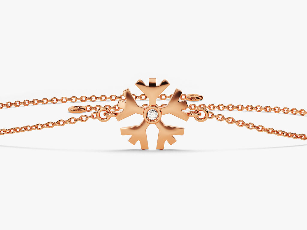 0.01 TCW Flower Charm Moissanite Bracelet