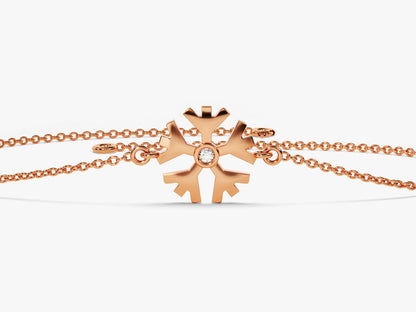 0.01 TCW Flower Charm Moissanite Bracelet