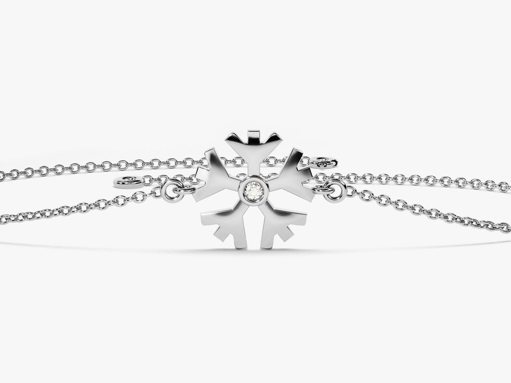 0.01 TCW Flower Charm Moissanite Bracelet