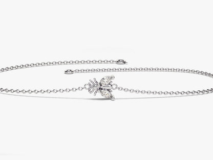 0.05 TCW Bee Shaped Moissanite Bracelet