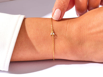 0.05 TCW Bee Shaped Moissanite Bracelet