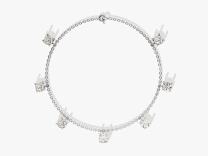 0.7 TCW Round Drop Moissanite Bracelet