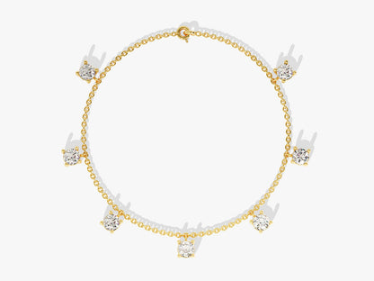 0.7 TCW Round Drop Moissanite Bracelet