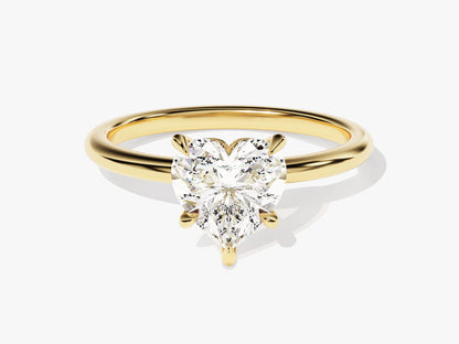 1.5 CT Heart Cut Solitaire Moissanite Engagement Ring