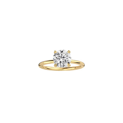 Timeless 1.3 CT Round Cut Solitaire Styled Moissanite Diamond Engagement Ring