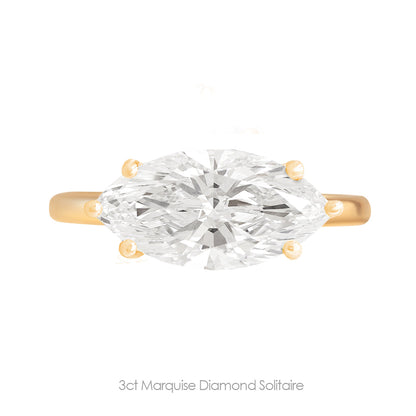 2.9 Carats Emerald Pave Styled Moissanite Engagement Ring