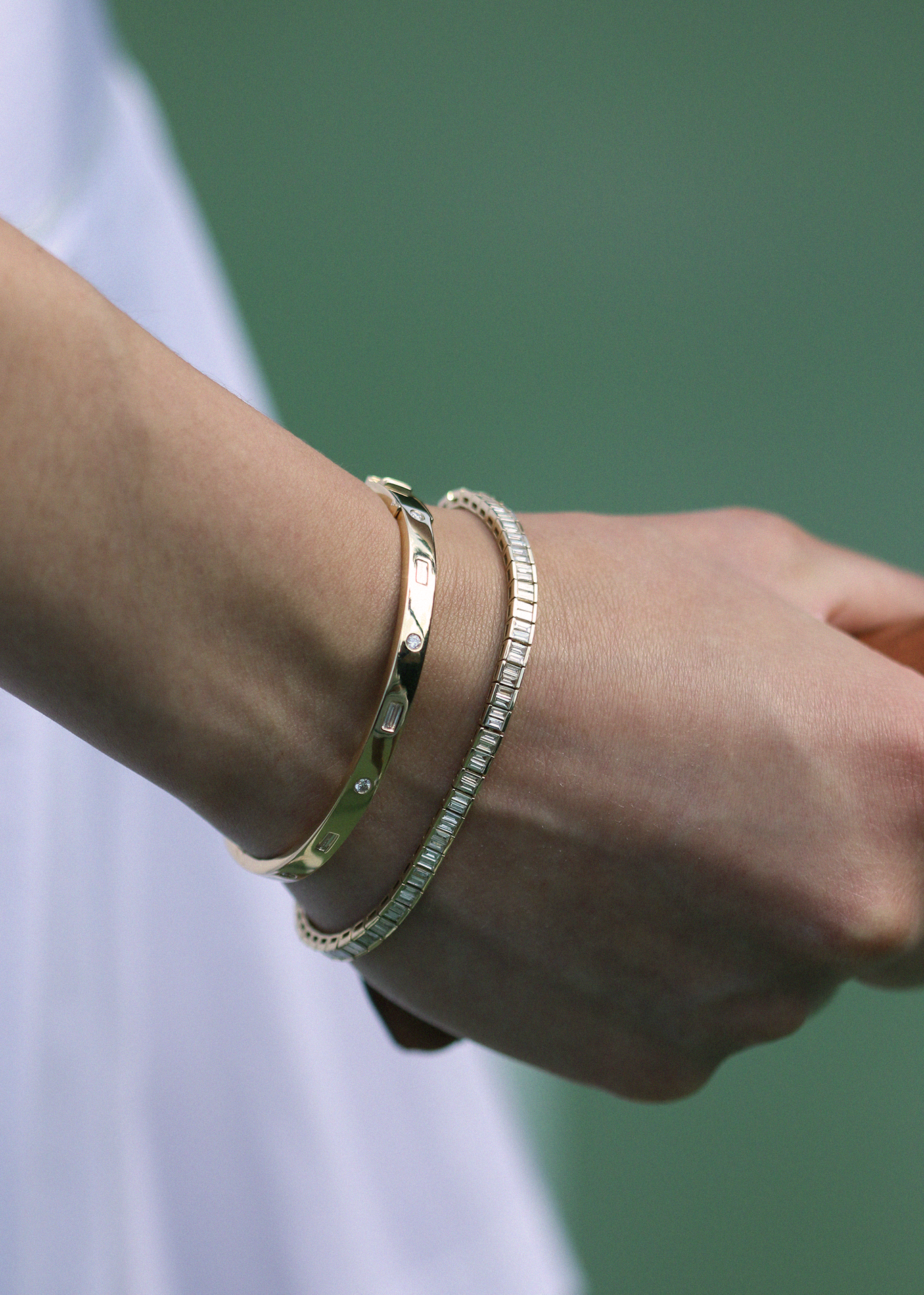 4 TCW Baguette Stones Moissanite Diamond Tennis Bracelet