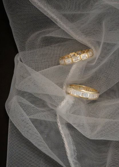 1.8 TCW Baguette Stones Full Eternity Lab Grown Diamond Wedding Band (US Size 5 Ready To Ship)