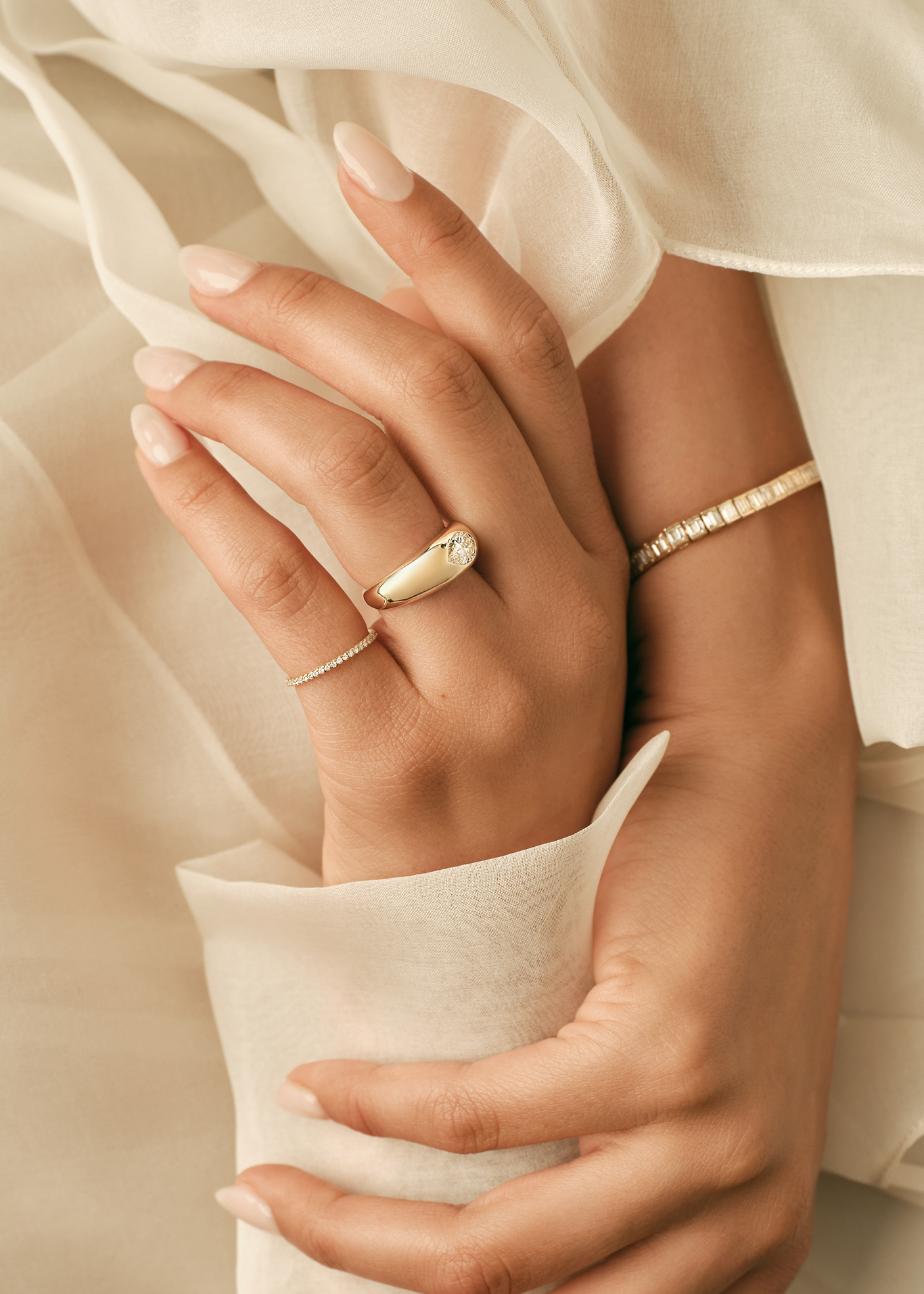 Marquise Shaped Three Stone Lab Grown Diamond Engagement Ring