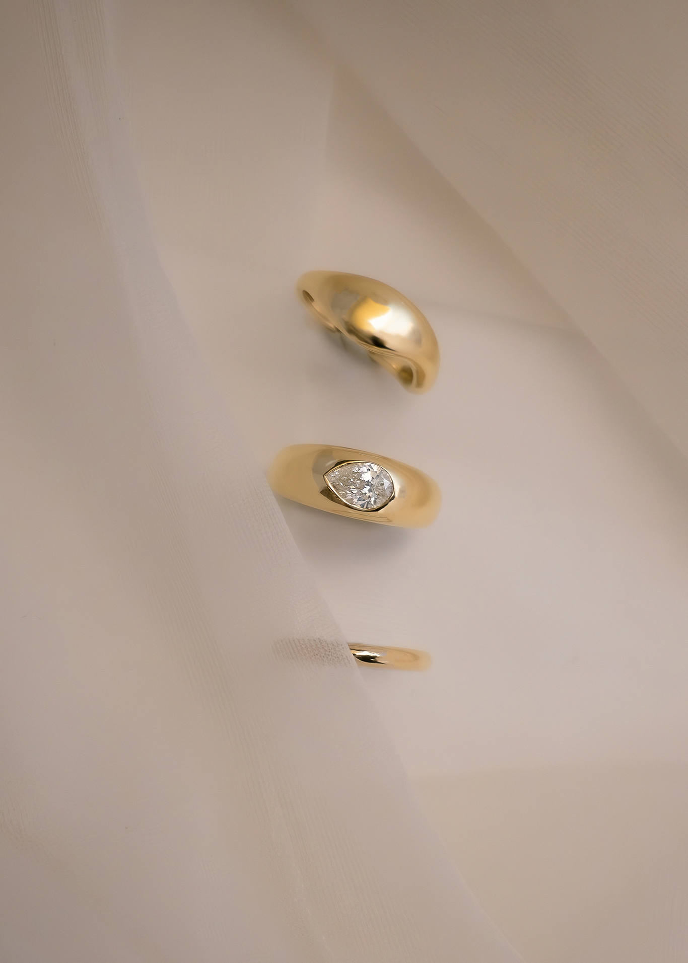 Marquise Shaped Three Stone Lab Grown Diamond Engagement Ring