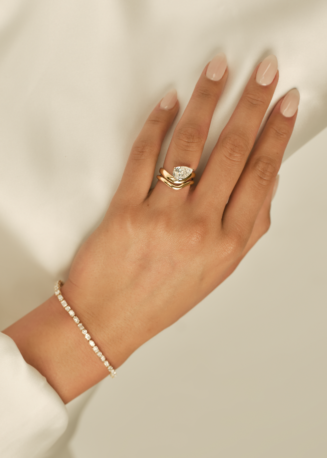 0.25 TCW Round Shaped Half Eternity Lab Grown Diamond Wedding Band