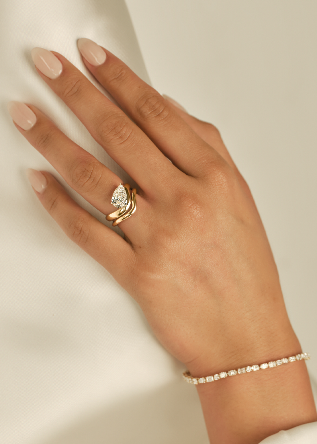 0.25 TCW Round Shaped Half Eternity Lab Grown Diamond Wedding Band