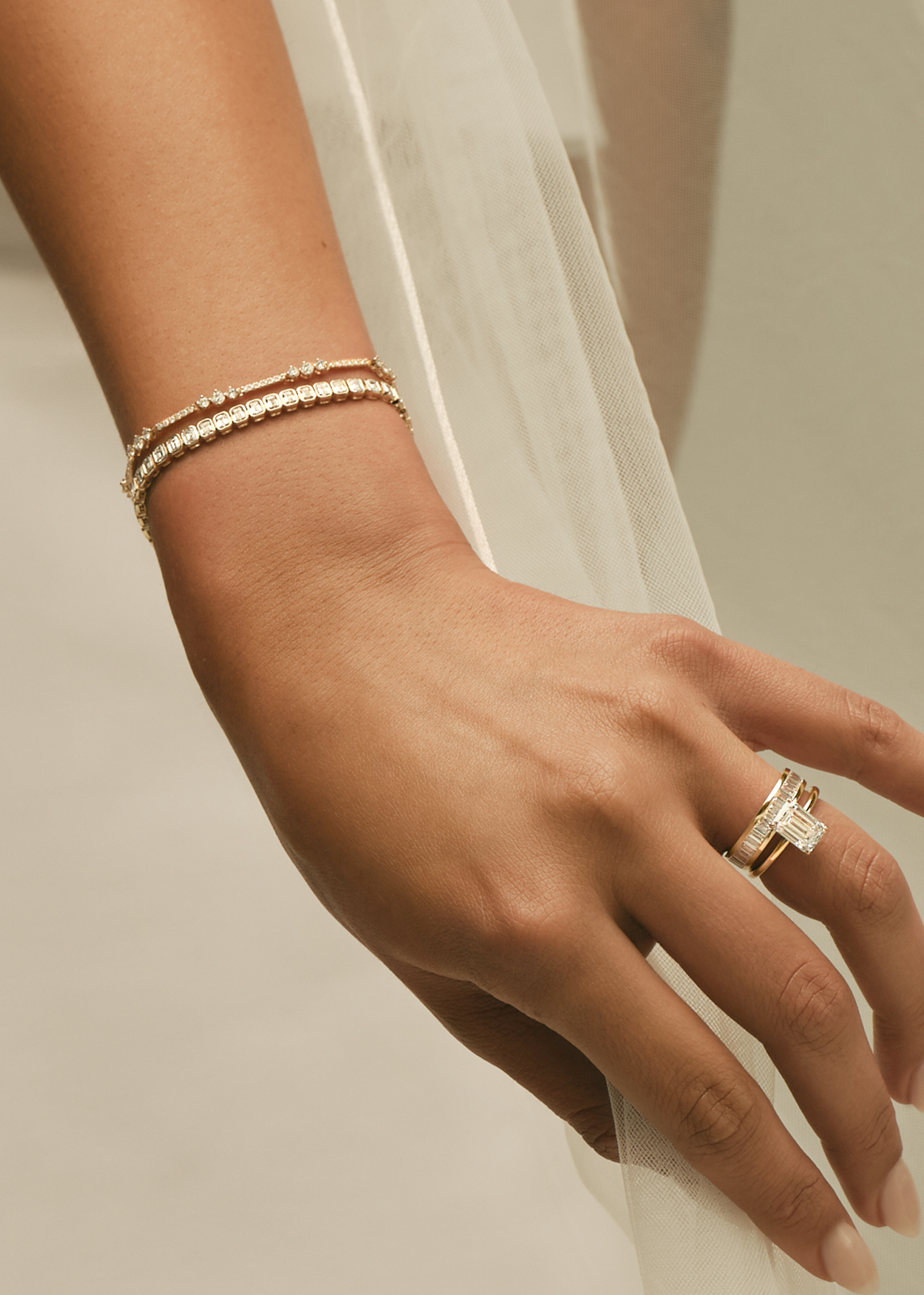 6 TCW Emerald Stones Moissanite Diamond Tennis Bracelet