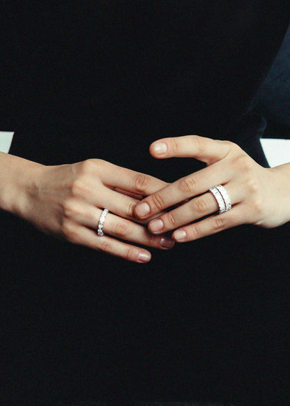 0.25 TCW Round Shaped Half Eternity Lab Grown Diamond Wedding Band