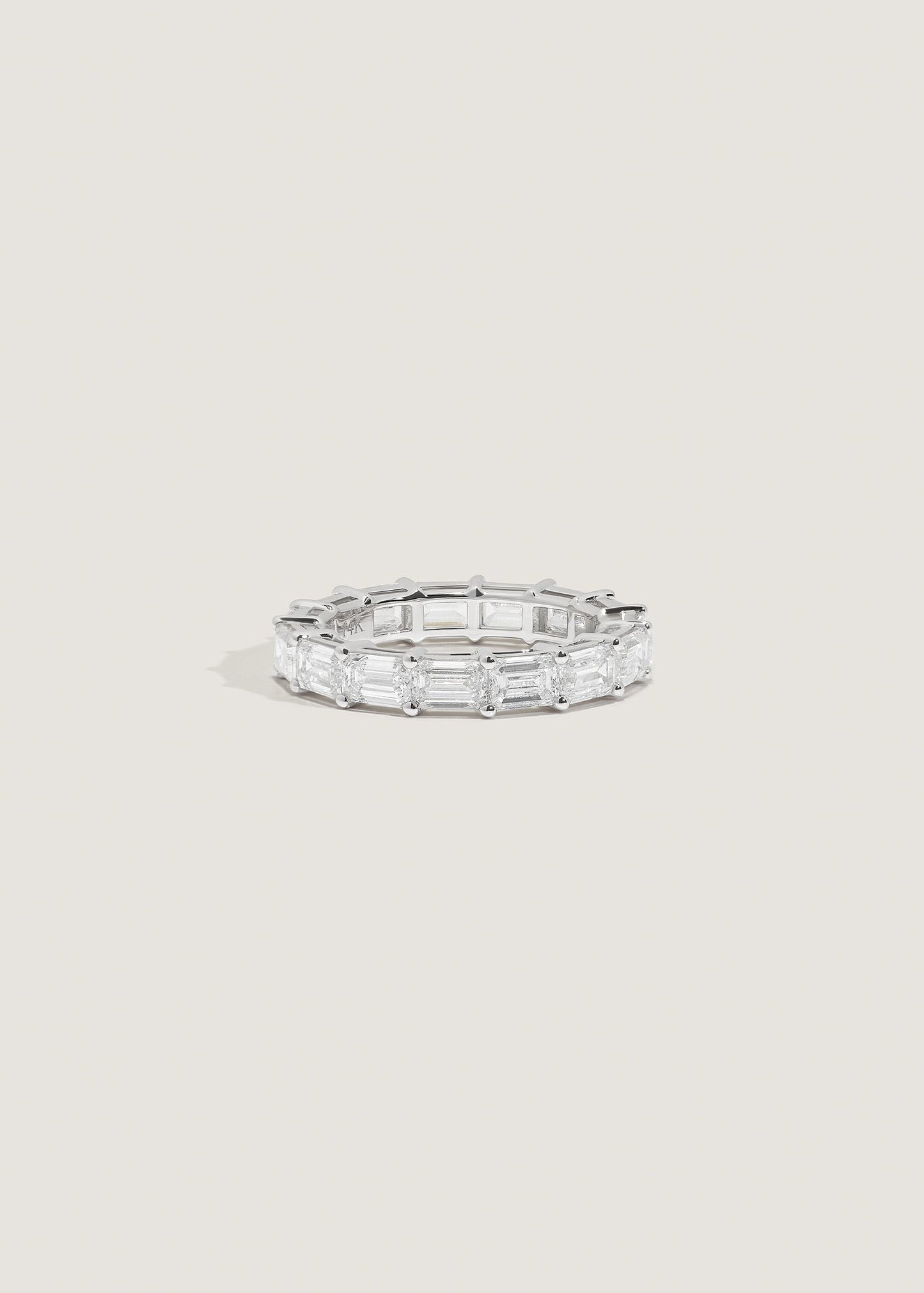 0.25 TCW Round Shaped Half Eternity Lab Grown Diamond Wedding Band