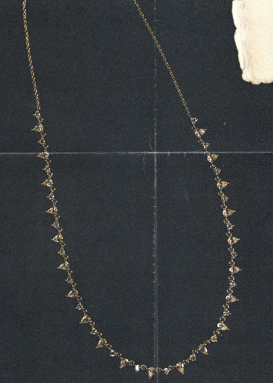 3 TCW Round Moissanite Diamond Raw Tennis Necklace