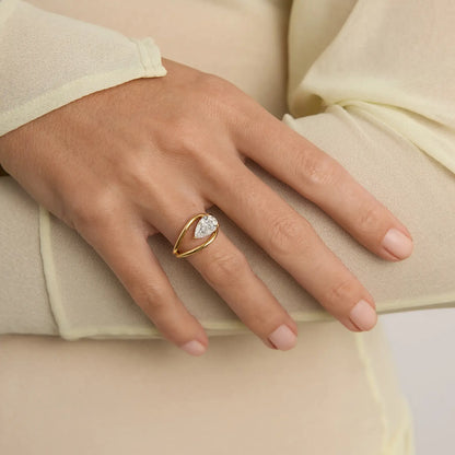 Timeless 1.9 CT Oval Cut Split Shank & Solitaire Moissanite Diamond Engagement Ring