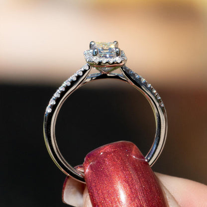 Marquise Shaped Three Stone Lab Grown Diamond Engagement Ring