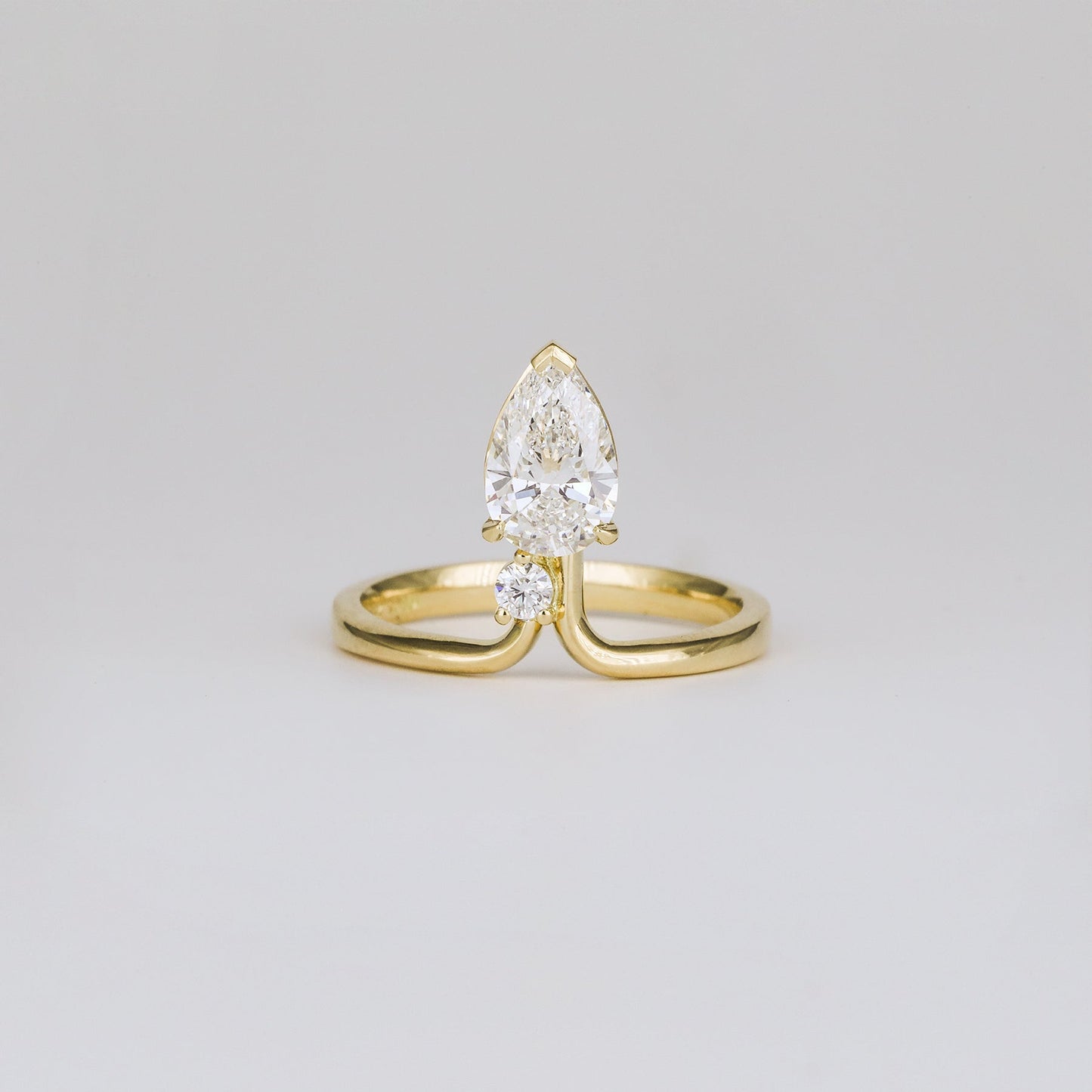 1.12 TCW Pear & Round Shaped Toi Et Moi Moissanite Engagement Ring