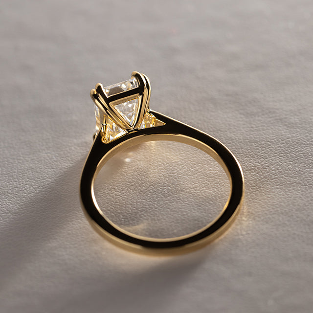 Marquise Shaped Three Stone Lab Grown Diamond Engagement Ring