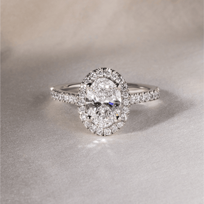 Marquise Shaped Three Stone Lab Grown Diamond Engagement Ring