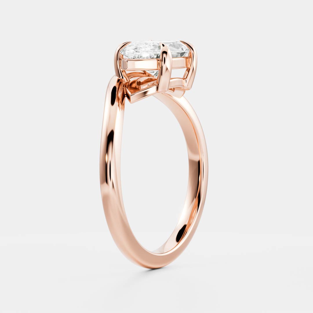 Marquise Cut Cluster Styled Lab Grown Diamond Engagement Ring