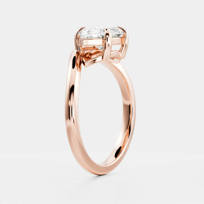 Marquise Cut Cluster Styled Lab Grown Diamond Engagement Ring