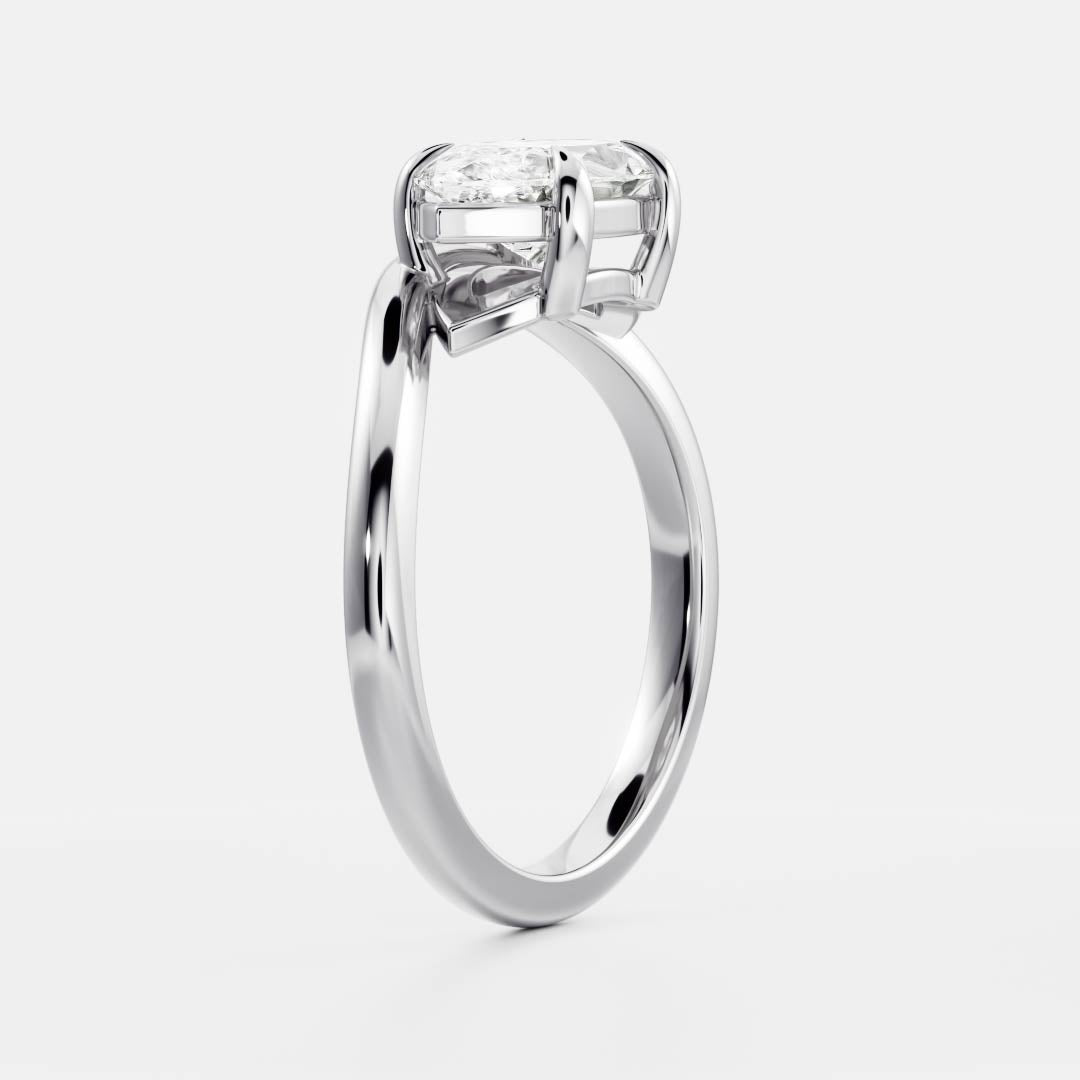 Marquise Cut Cluster Styled Lab Grown Diamond Engagement Ring
